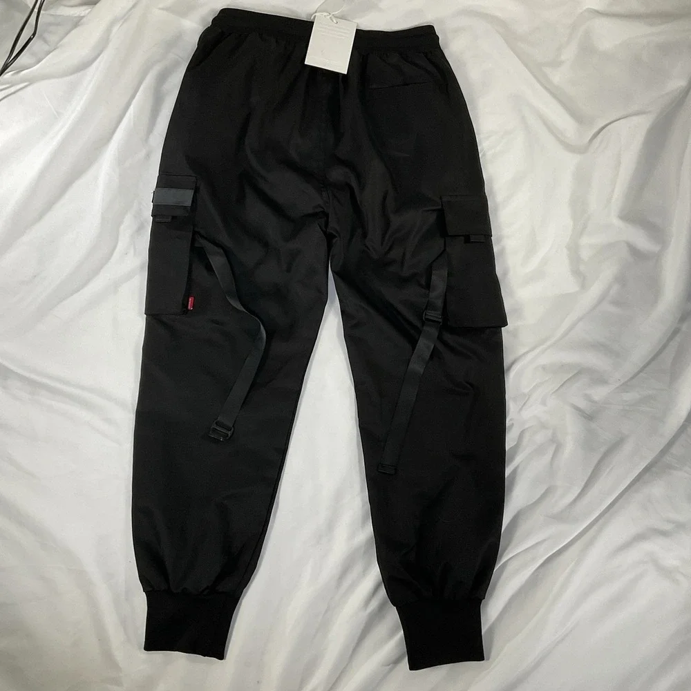 Aelfric Eden Land Combat Group Pants Mens Black Cargo Jogger Straps - Size L 337